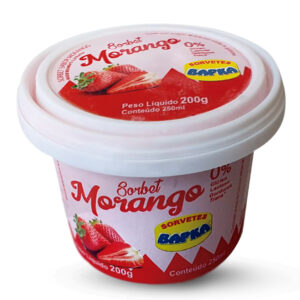 Pote 250 ml Sorbet Morango