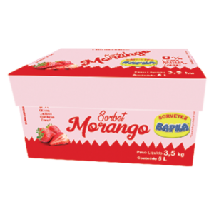 Cx 5 litros Sorbet Morango